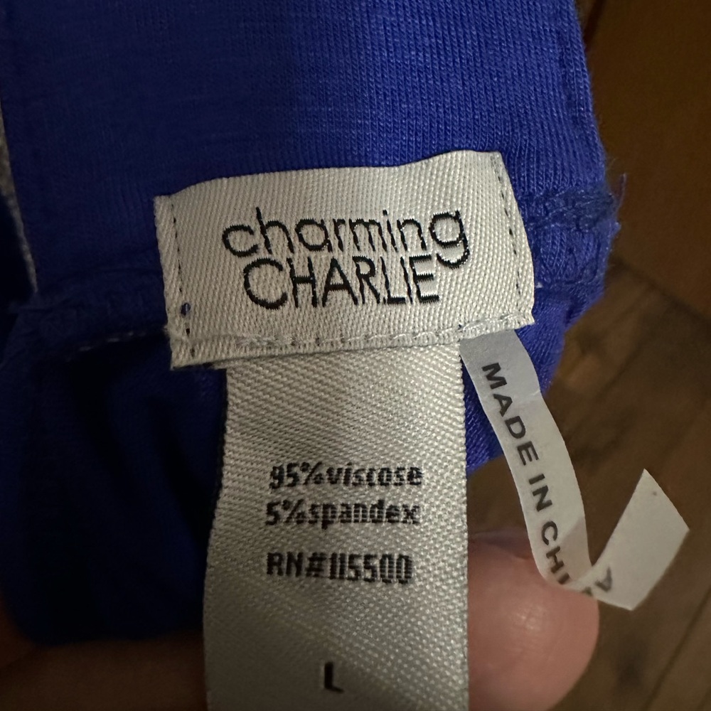 Charming Charlie T-Back Embellished Tank Top.  NWOT L - Picture 8 of 8